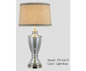 Elite Table Lamp in Light Blue by Tesoro Decor