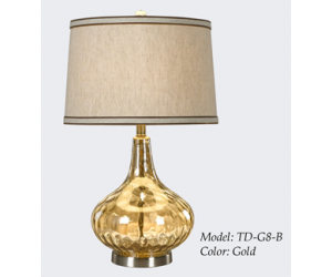Regal Table Lamp in Gold by Tesoro Decor