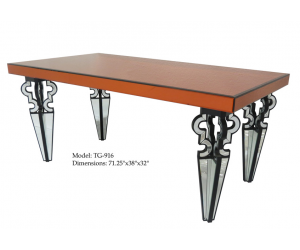 Mirrored Dining Table TG-916 by Tesoro Decor